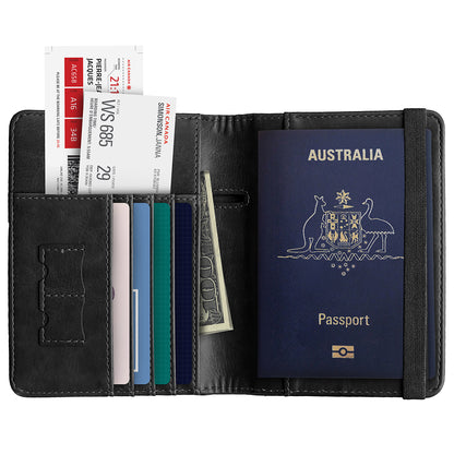 RFID Australian Passport Wallet Travel Passport ID Card Wallet Holder Cover RFID Blocking PU Leather Purse Case AU