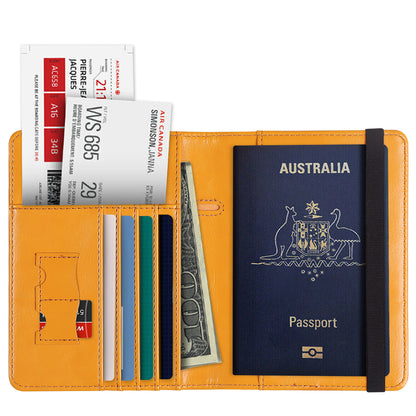 RFID Australian Passport Wallet Travel Passport ID Card Wallet Holder Cover RFID Blocking PU Leather Purse Case AU