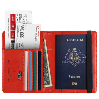 RFID Australian Passport Wallet Travel Passport ID Card Wallet Holder Cover RFID Blocking PU Leather Purse Case AU