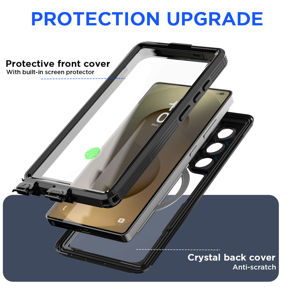 AICase Waterproof Case Samsung Galaxy S25 Ultra Black